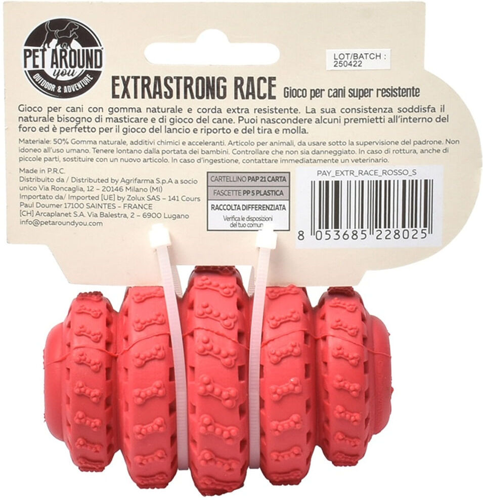 Pet Around You Gioco Cane Extra Strong Race Rosso S
