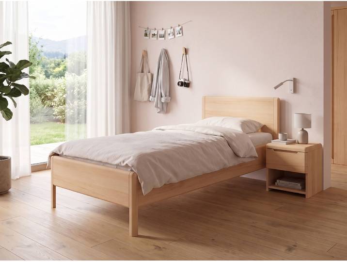 Kinder- und Jugendbett „Florentina“ Kernbuche 100 x 200 cm Massivholz Buche