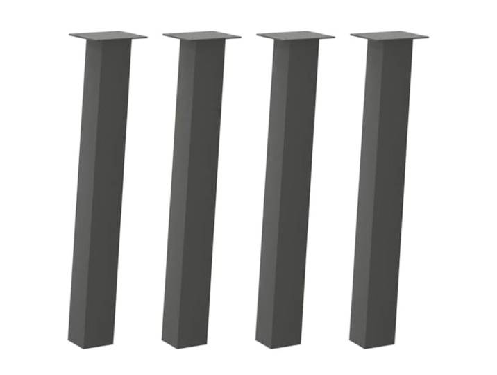 KFGWERSTY Konsolentischbeine 4 STK. 72 cm Stahl Anthrazit Pulverbeschichteter Stahl, 4er Set, 72 cm Gesamthöhe, weiche Gummipuffer, vorgebohrte Löcher, für Konsolentische
