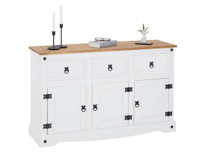 SIDEBOARD CAMPO weiß/braun