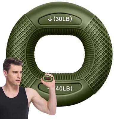 Inspired Finds Adjustable Silicone Finger Grip Strengthener Ring For Hand And Wrist Training 30lb
