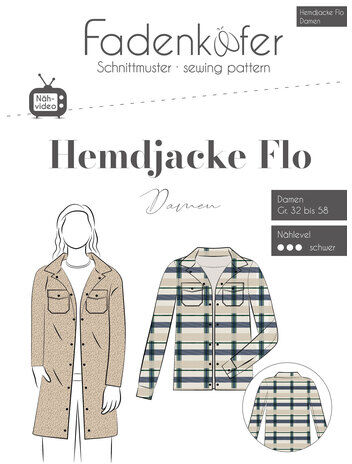 Fadenkäfer Schnitt "Hemdjacke Flo" für Damen