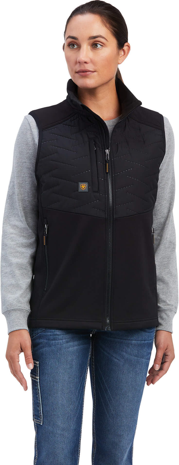 Women's Rebar Cloud 9 Insulated Vest in Black, Size: Small by Ariat