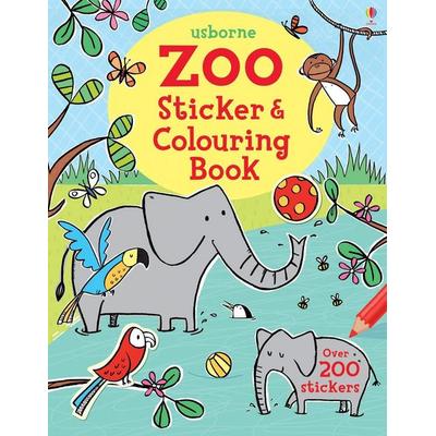 Zoo Sticker and Colouring Book, Taschenbuch von Jessica Greenwell, Usborne Publishing, 978-1-4095-8433-9