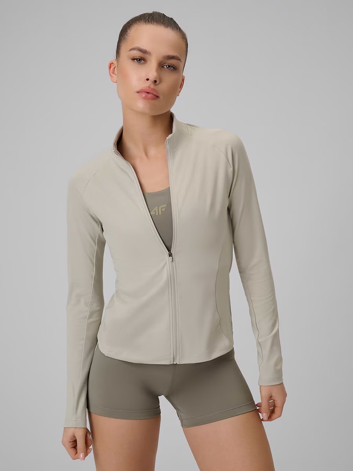 4F Sweatjacke in Sand - S