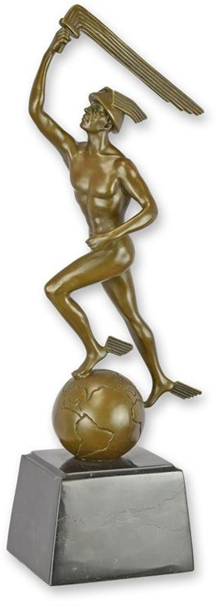 Ard Deco Bronzen beeld Mercurius Hoogte: 36,7 cm