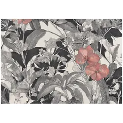 FOTOTAPETE Blumen Blätter Vintage Wohnzimmer Vlies Tapete 250x175