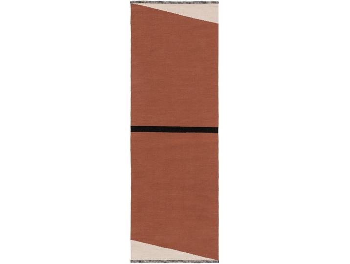 Tapis en coton terracotta 70x200