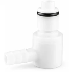 Winkelstecker mit Absperrventil und Vitondichtung für Benzinschlauch 6-7 mm