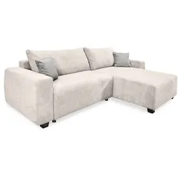 BOOOM Ecksofa mit Funktion Bella Cord Beige