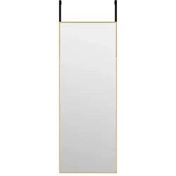 vidaXL Türspiegel Golden 30x80 cm Glas und Aluminium