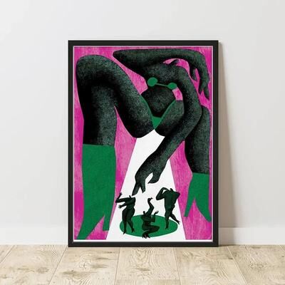 Inspired Living Retro Abstract Canvas Wall Art Print Minimalist Modern Wall Decor Poster 10 55x80cm Unframed