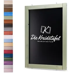 Die Kreidetafel Manufaktur Kreidetafel mit Holzrahmen / Weidengrün 60x150cm