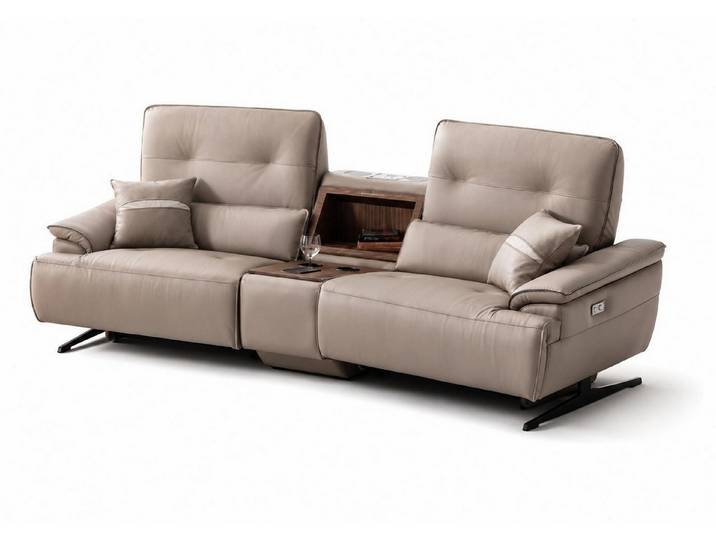 Xlmoebel Multimediasessel Italienisches 2-Sitzer Sofa mit Liegefunktion und weichem Design (Sofa, 1-St., 1-tlg), Liegefunktion, weiches Design