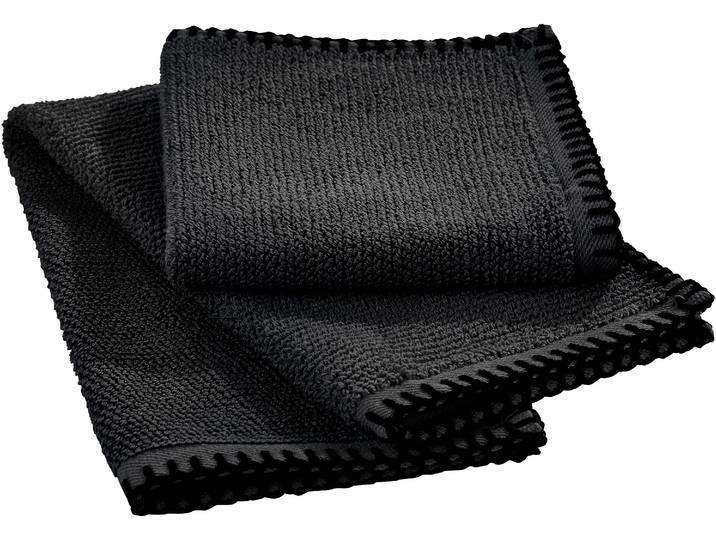 Handtuch Set DONE. Deluxe Prime , schwarz, 4 Stk., Zwirnfrottee, Zwirnfrottee, Obermaterial: 100% Baumwolle, Handtuch-Sets, Handtuch Set, Set:2x Gästetuch 30x50cm und 2x Handtuch 50x100cm