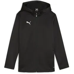 PUMA teamFINAL Fleece-Trainingsjacke Kinder 03 - PUMA black/PUMA silver 164