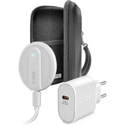 SBS Always on Charge KIT (20 W), Powerbank, Weiss