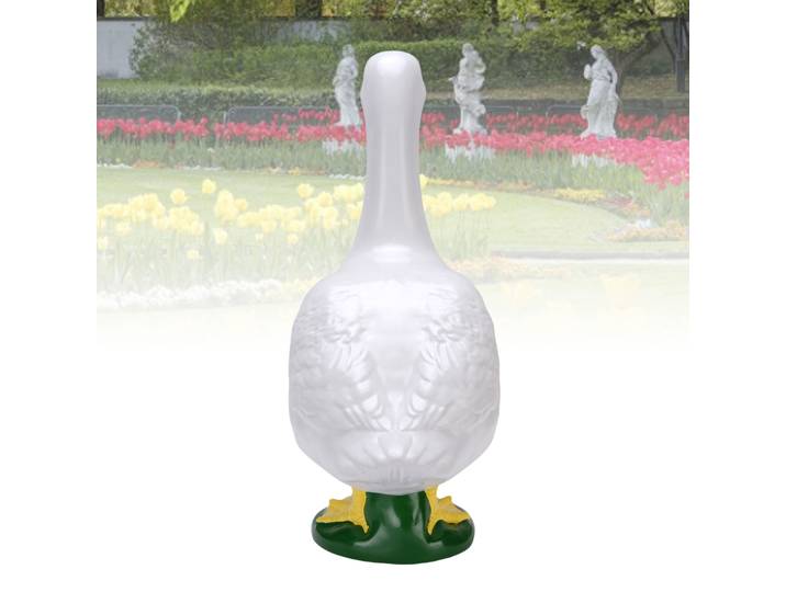 Statue d'oie de jardin en résine réaliste, Sculpture d'oie blanche de grande taille, ornement pour piscine, cour, décoration extérieure, Statue d'oie de jardin