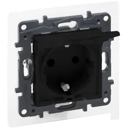 Legrand 863523 Niloe Step Schutzkontakt Steckdose IP44 erh. Berührungsschutz Farbe: Schwarz