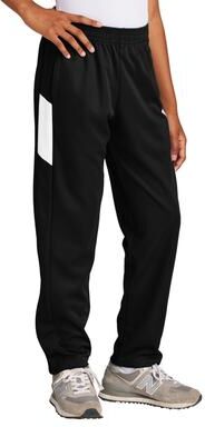 Sport-Tek YPST800 Youth Travel Pant in Black/White size XL   Polyester