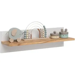 VitaliSpa, Kinderregal, Wandregal Kinderzimmer Malia, Weiss/Artisan, 70 x 20 cm (20 x 20 x 20 cm)