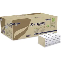 Papierhandtuch Lucart EcoNatural V 2 21x21 cm V-Falz, 2-lagig, recycling, 3800 Blatt (20 x 190)