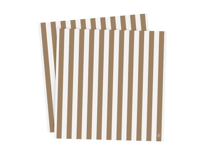 ERNST Serviette Ernst rayée 33x33 cm lot de 20 Kola-blanc