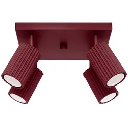 Sollux SL.2304 Deckenleuchte KARBON 4 burgund