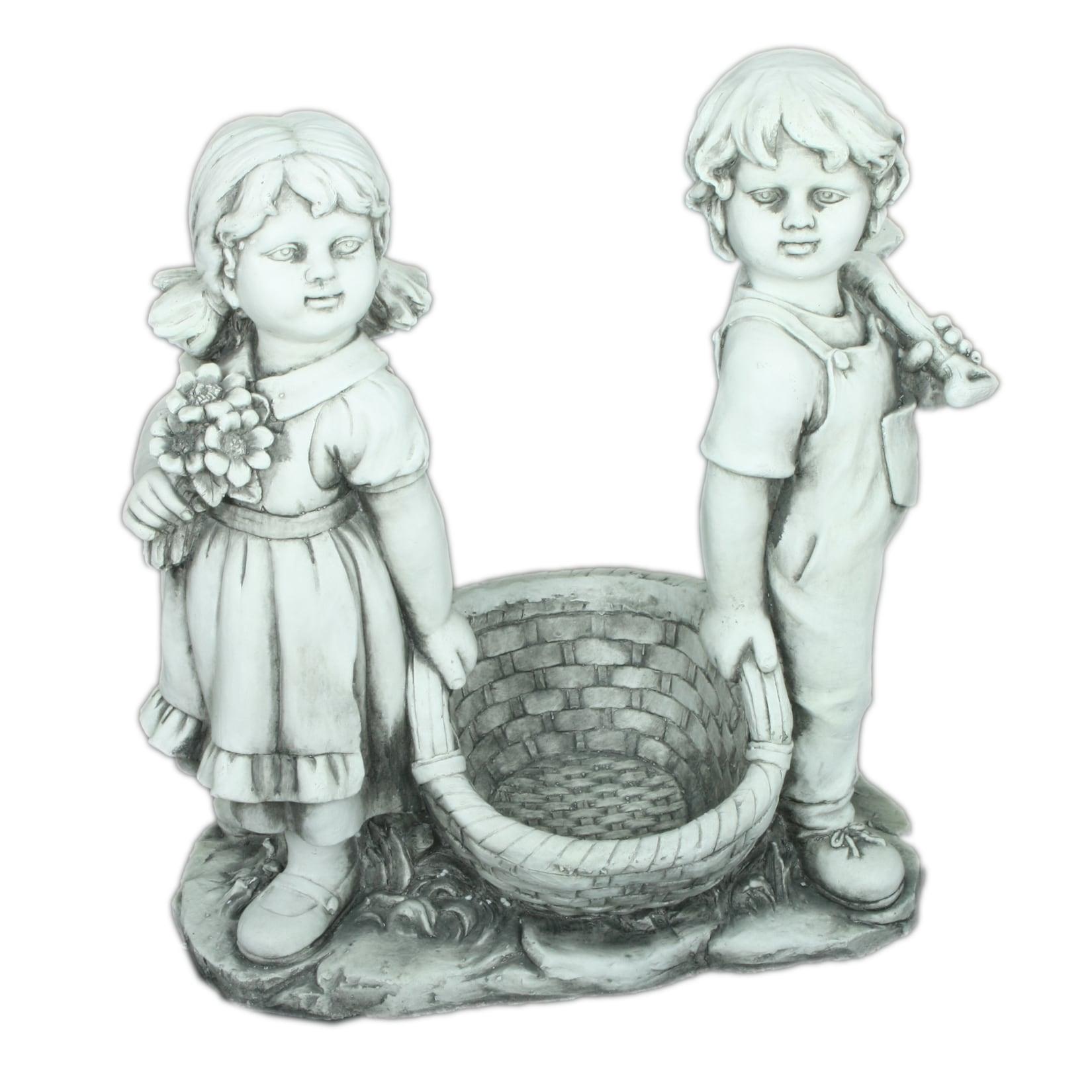 Gartenfigur Junge und Mädchen