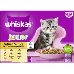 Whiskas Whiskas Multipack Junior Geflügel Auswahl in Gelee 4x1.02 kg