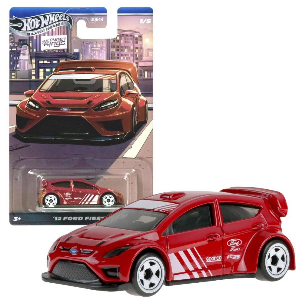 Hot Wheels Silver Series '12 Ford Fiesta Compact Kings 1/64 Diecast Speelgoedauto Rood