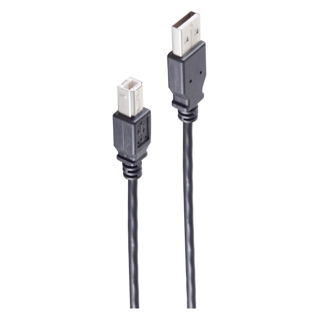 Shiverpeaks SHVP 13-23045 USB A> B Stecker, 3.0 m (3 m, USB 2.0) (BS13-23045)