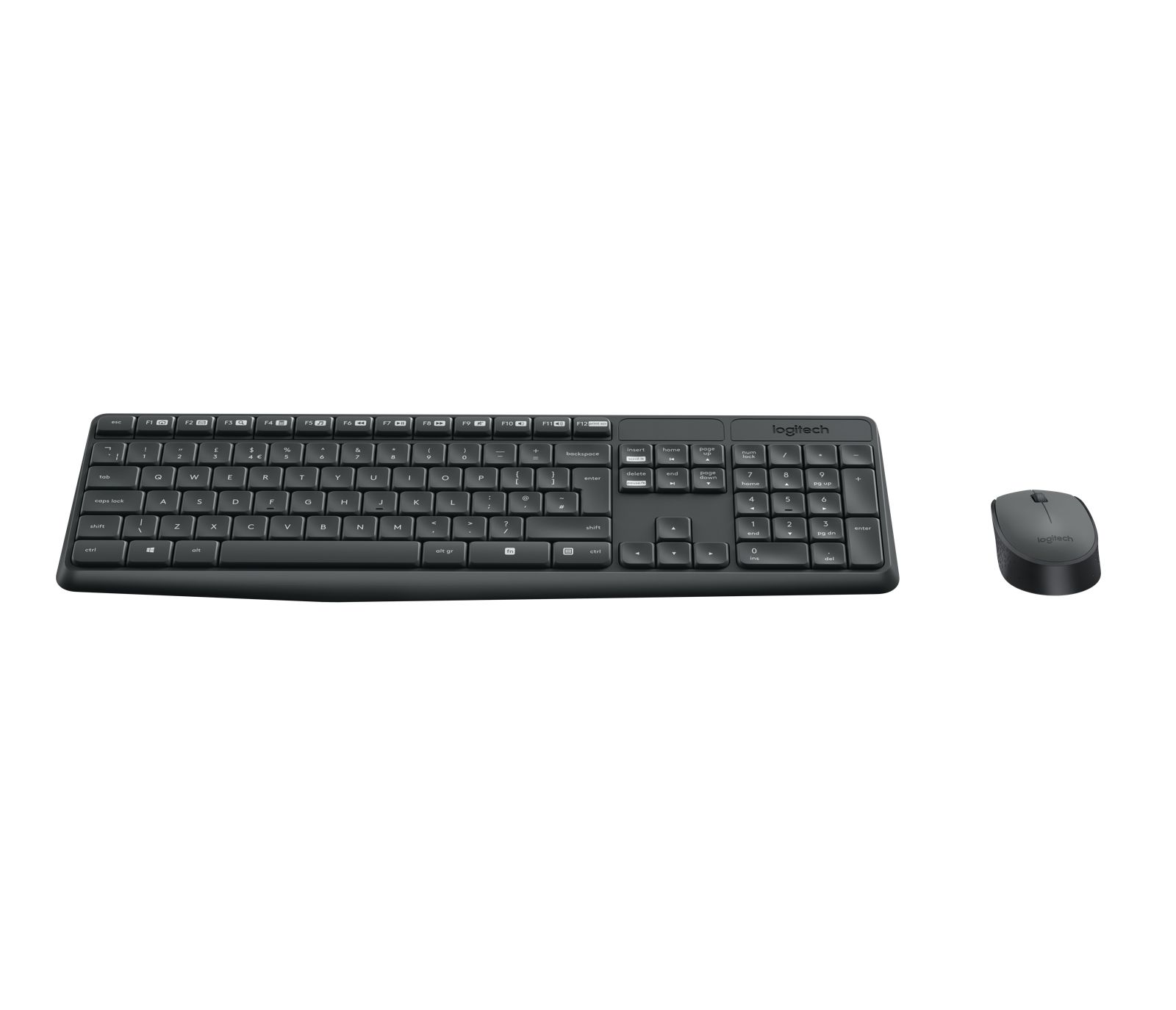Logitech MK235 Home Tastatur RF Wireless 2.4 GHz (Grau) 920-007905