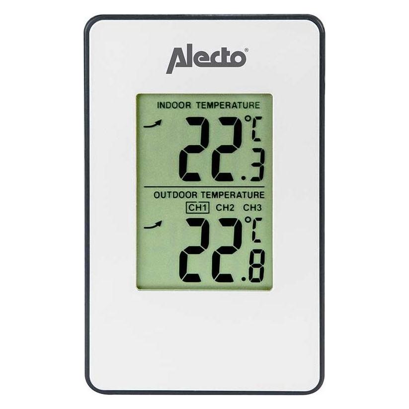 Alecto WS-1050 Wetterstation mit Aussensensor (Weiss) (A004025)
