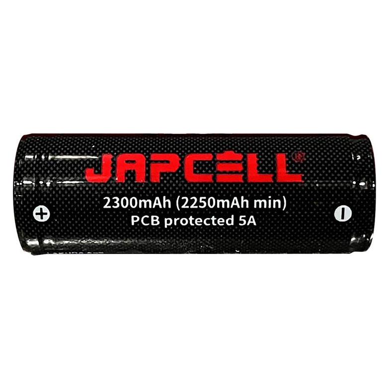 Japcell 18500 Li-ion 2300mAh wiederaufladbare Batterie (1 Stk., 18500, 2300 mAh) (JAPCELL)