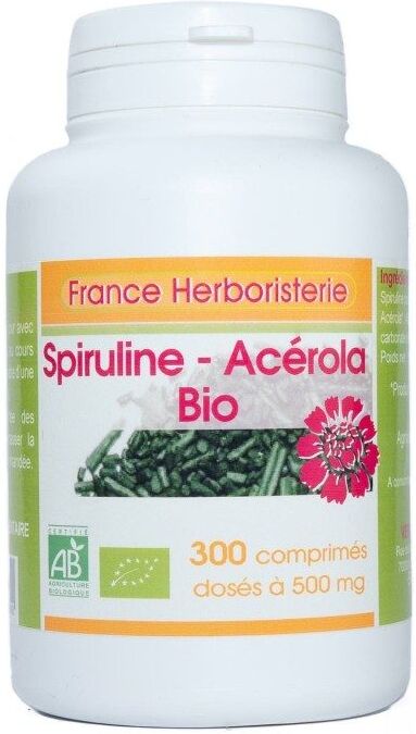 France Herboristerie SPIRULINE+ ACEROLA BIO AB 300 comprimés.