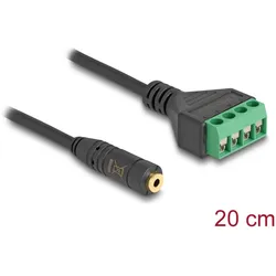DELOCK Klinkenbuchse 2,5mm 4Pin <Terminalblock Adapter 20cm