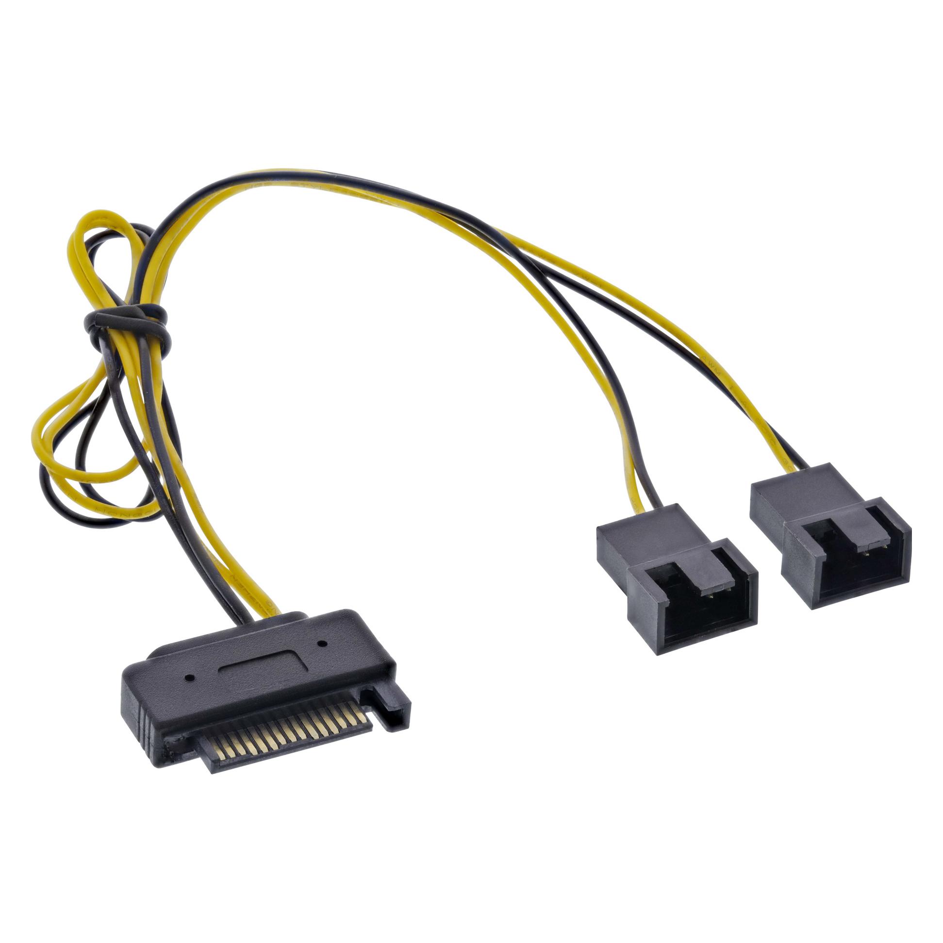 InLine SATA Strom-Y-Kabel (30 cm, 4 pin PWM, SATA) (29683F)