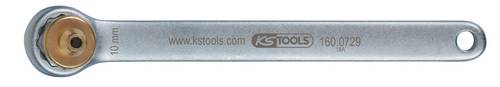 KS Tools 160.0729 Bremsen-Entlüftungsschlüssel, extra kurz, 10 mm, gold