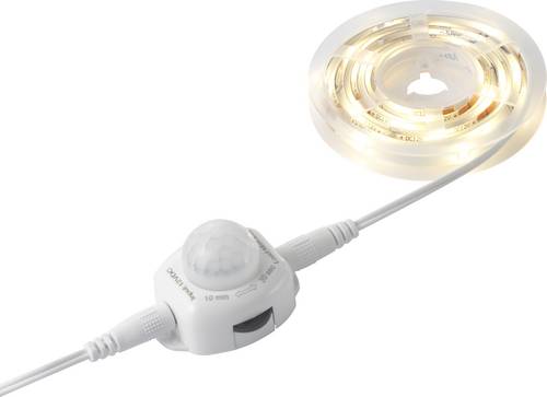 2376398 LED-Streifen-Komplettset mit Bewegungsmelder mit Stecker 230V 1.2m Warmweiß