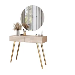 SCHMINKTISCH SIENNA GLAMOUR KASCHMIR mit LED-Spiegel