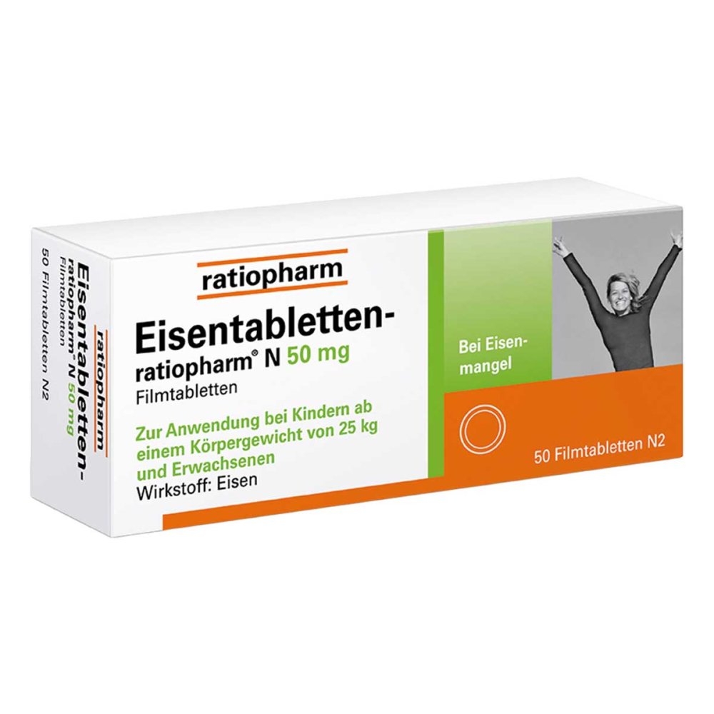 ratiopharm GmbH Eisentabletten-ratiopharm N 50 mg Filmtabletten 06957696