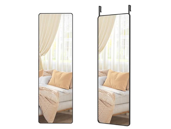 Türspiegel rechteck SONGMICS PORTA 40x1.3cm schwarz
