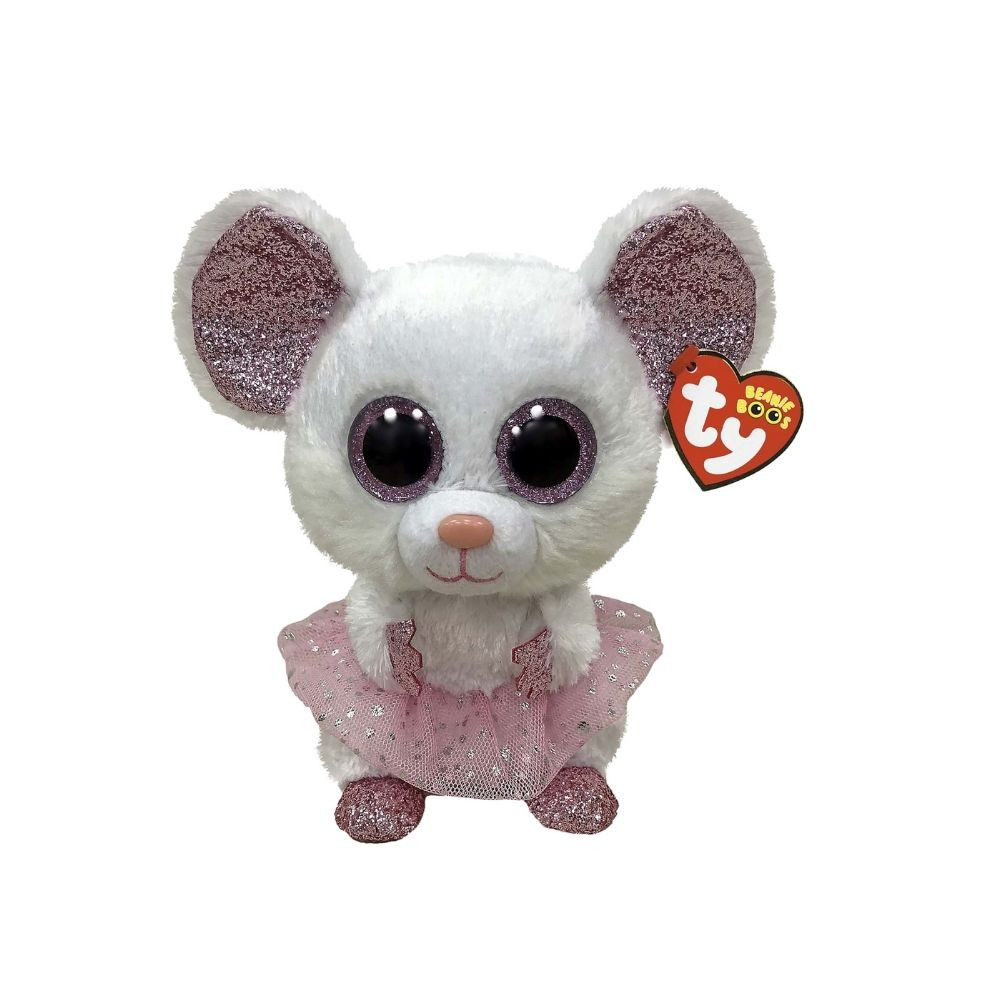 Ty Beanie Buddy Nina Muizenknuffel - 24 cm