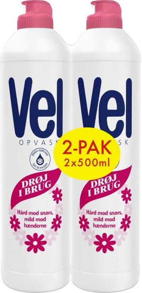 Vel Opvaskemiddel   Dobbeltpack   2 X 500 Ml