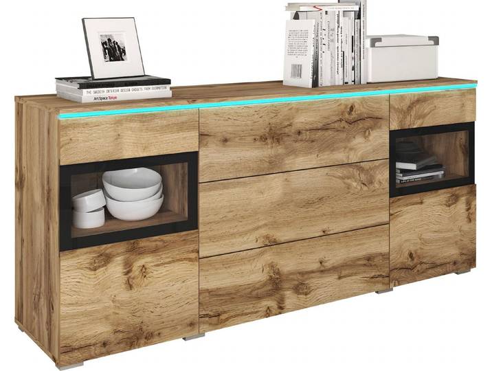 Home affaire Sideboard VERA, Moderne grifflose Kommode,verstellbare Einlegeböden