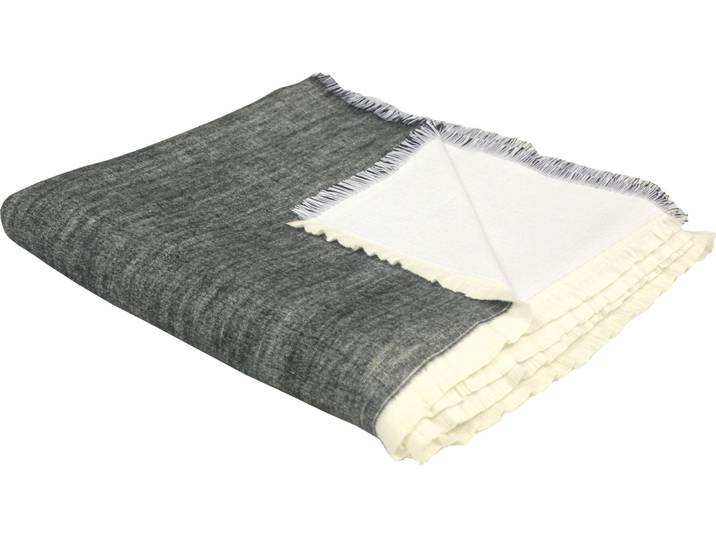 Wohndecke ADAM Solo , grau (dunkelgrau), B:150cm L:210cm, Baumwolle, Wohndecken, Wohndecke, GOTS zertifiziert - aus Bio-Baumwolle, Kuscheldecke