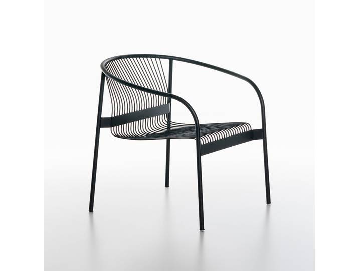 Outdoor Loungstühle Plank Velit Schwarz mit Fixarmlehnen, Neu – Perfekt für Büro und Empfang
