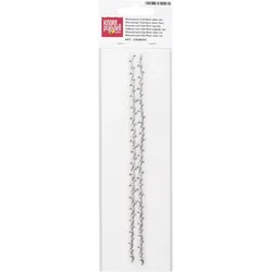 5x Knorr Prandell Wachsstreifen Borte 6mmx19cm VE=2 Stück silberfarben