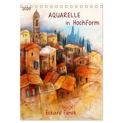 Aquarelle in Hochform (Tischkalender 2026 DIN A5 hoch), CALVENDO Monatskalender
